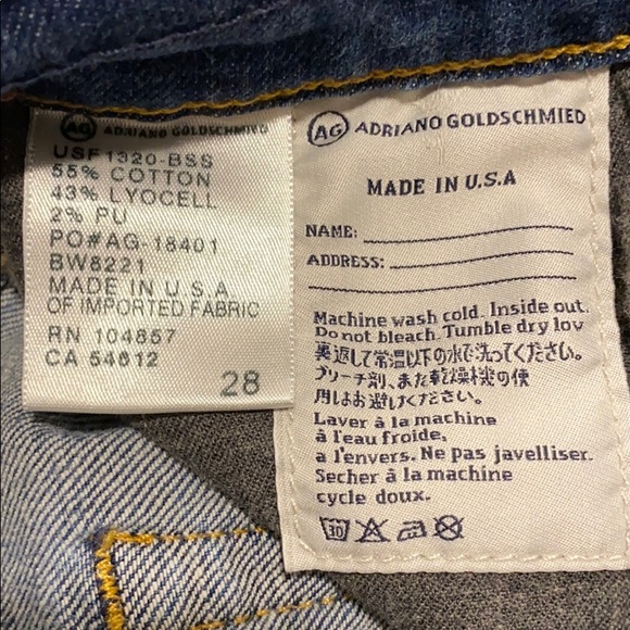 AG Adriano Goldschmied  Blue Jeans waist 28 - Picture 8 of 8